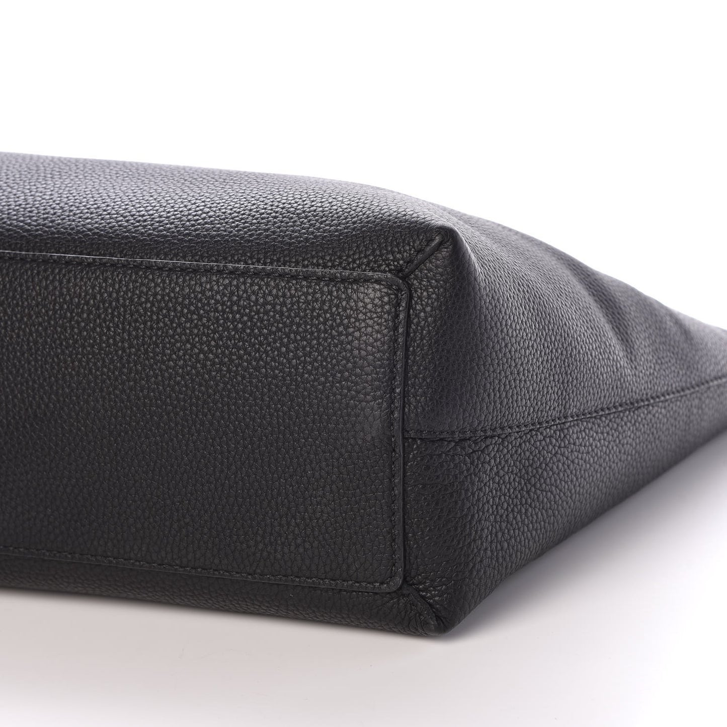 Grainy Calfskin Remington Tote Black