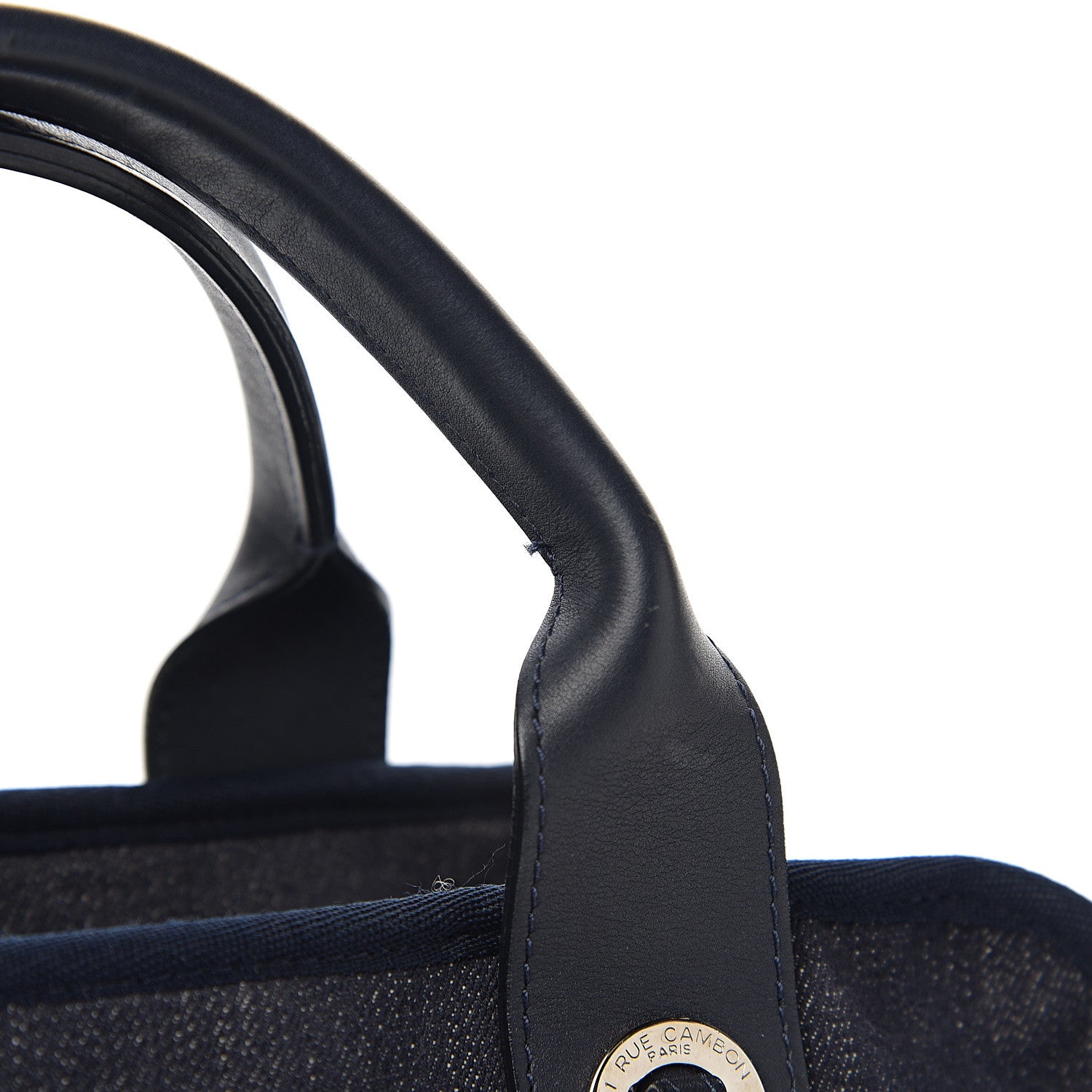 Chanel Denim Deauville Bowling Bag Dark Blue 8 of 11