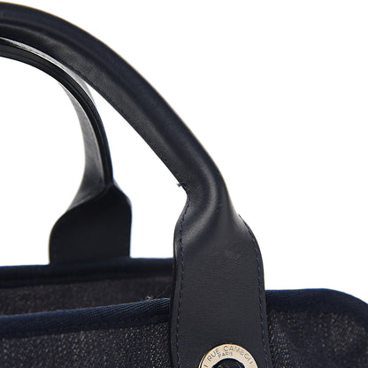 Chanel Denim Deauville Bowling Bag Dark Blue 8 of 11