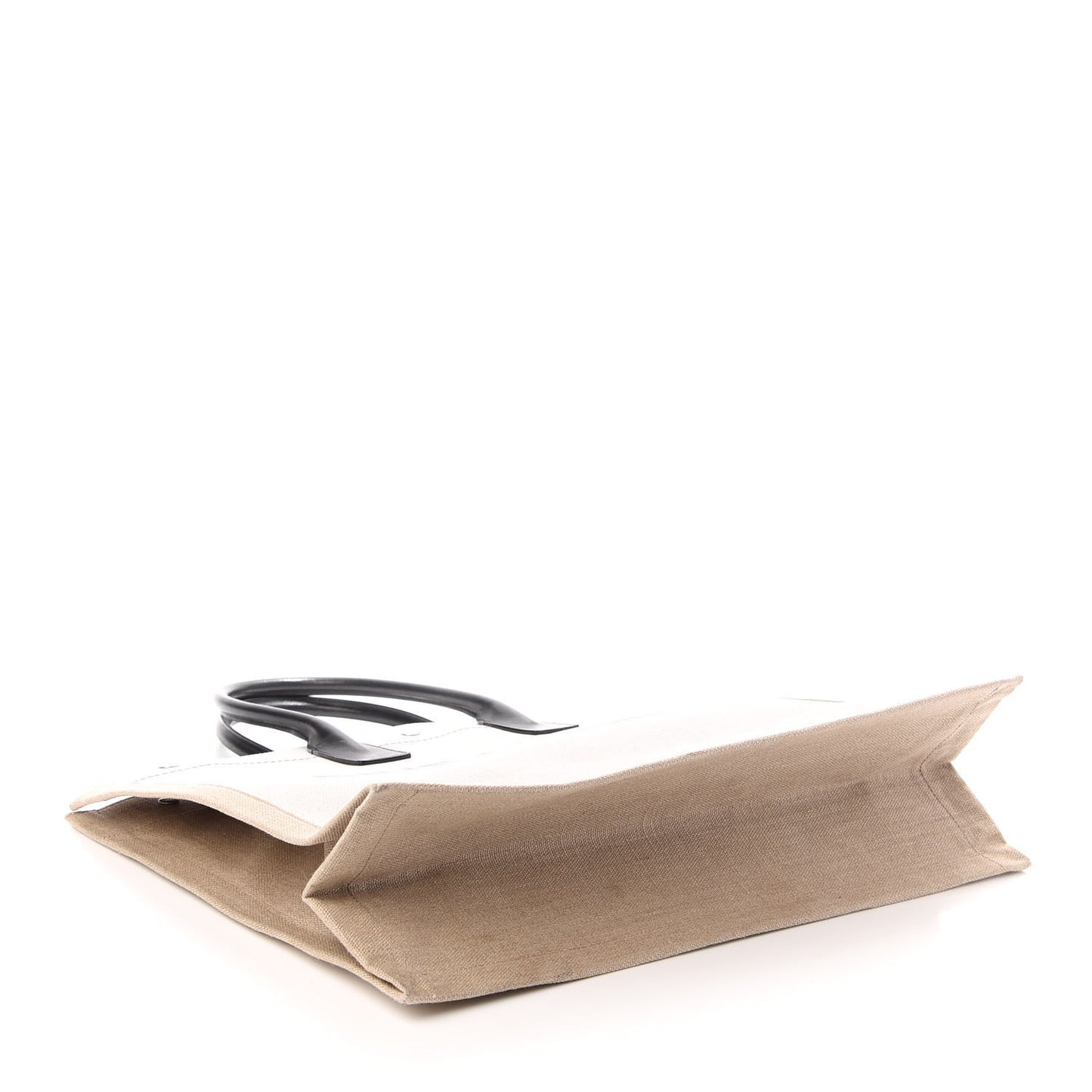 Linen Calfskin Rive Gauche Tote Optic White
