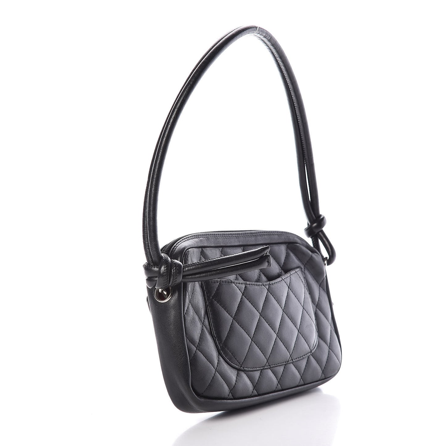 Calfskin Quilted Cambon Pochette Black