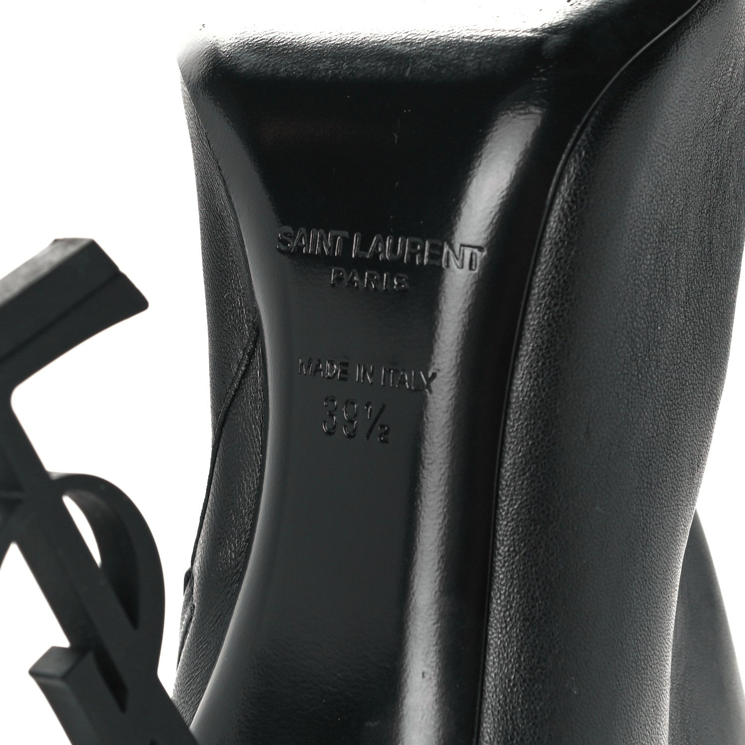 Saint Laurent Calfskin Opyum Ankle Boots 39.5 Black 8 of 11