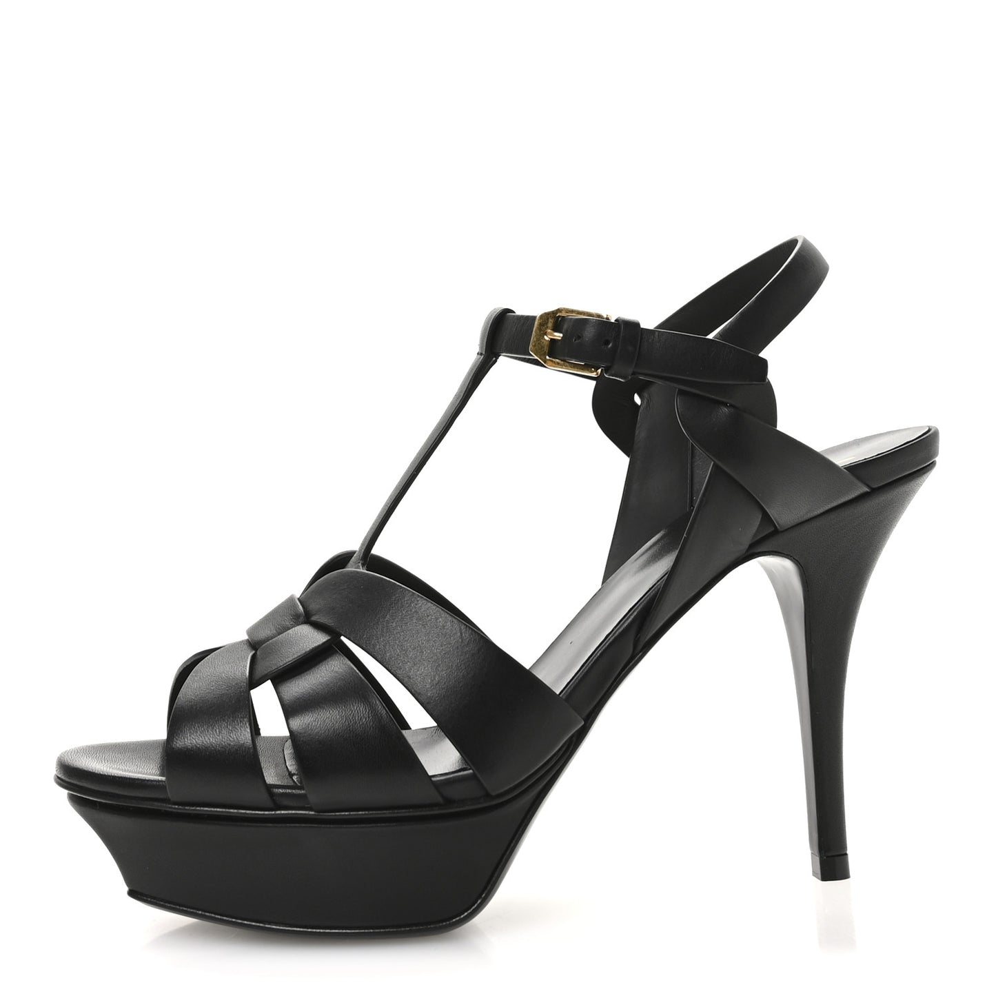 Calfskin Tribute 75 Platform Sandals 39 Black