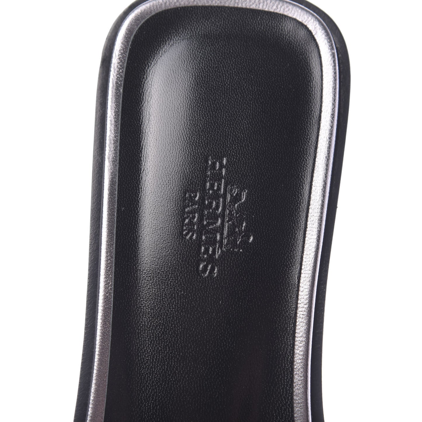 Metallic Nappa Oran Sandals 39 Argent