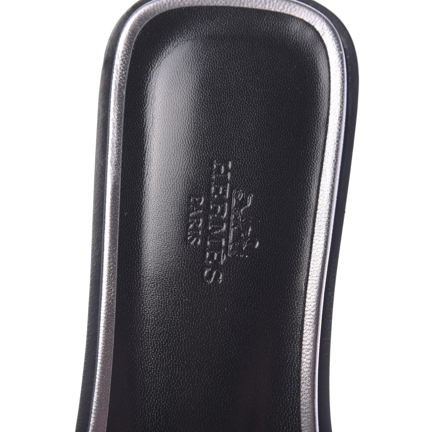 Hermes Metallic Nappa Oran Sandals 39 Argent 6 of 10