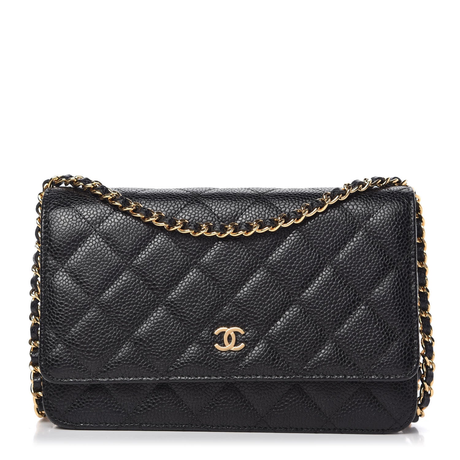 Chanel Caviar Quilted Wallet On Chain WOC Black 1 of 12