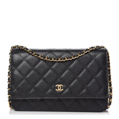 Chanel Caviar Quilted Wallet On Chain WOC Black 1 of 12