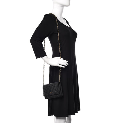 Chanel Caviar Quilted Wallet On Chain WOC Black 2 of 11