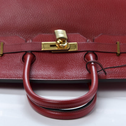 Hermes Ardennes Birkin 35 Rouge Vif 12 of 37