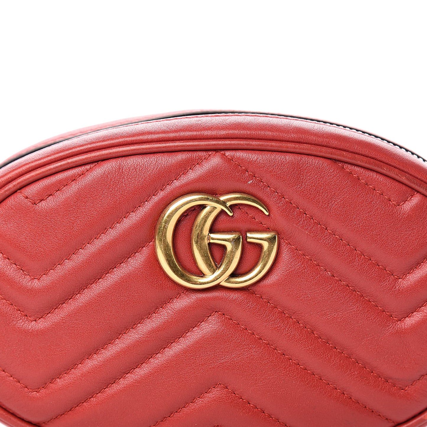 Calfskin Matelasse GG Marmont Belt Bag 85 34 Hibiscus Red