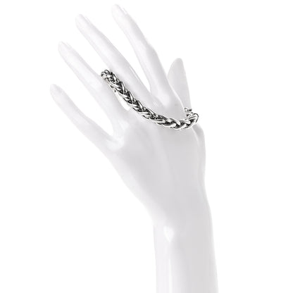 David Yurman Sterling Silver 18K Yellow Gold 8mm Wheat Chain Bracelet 2 of 4
