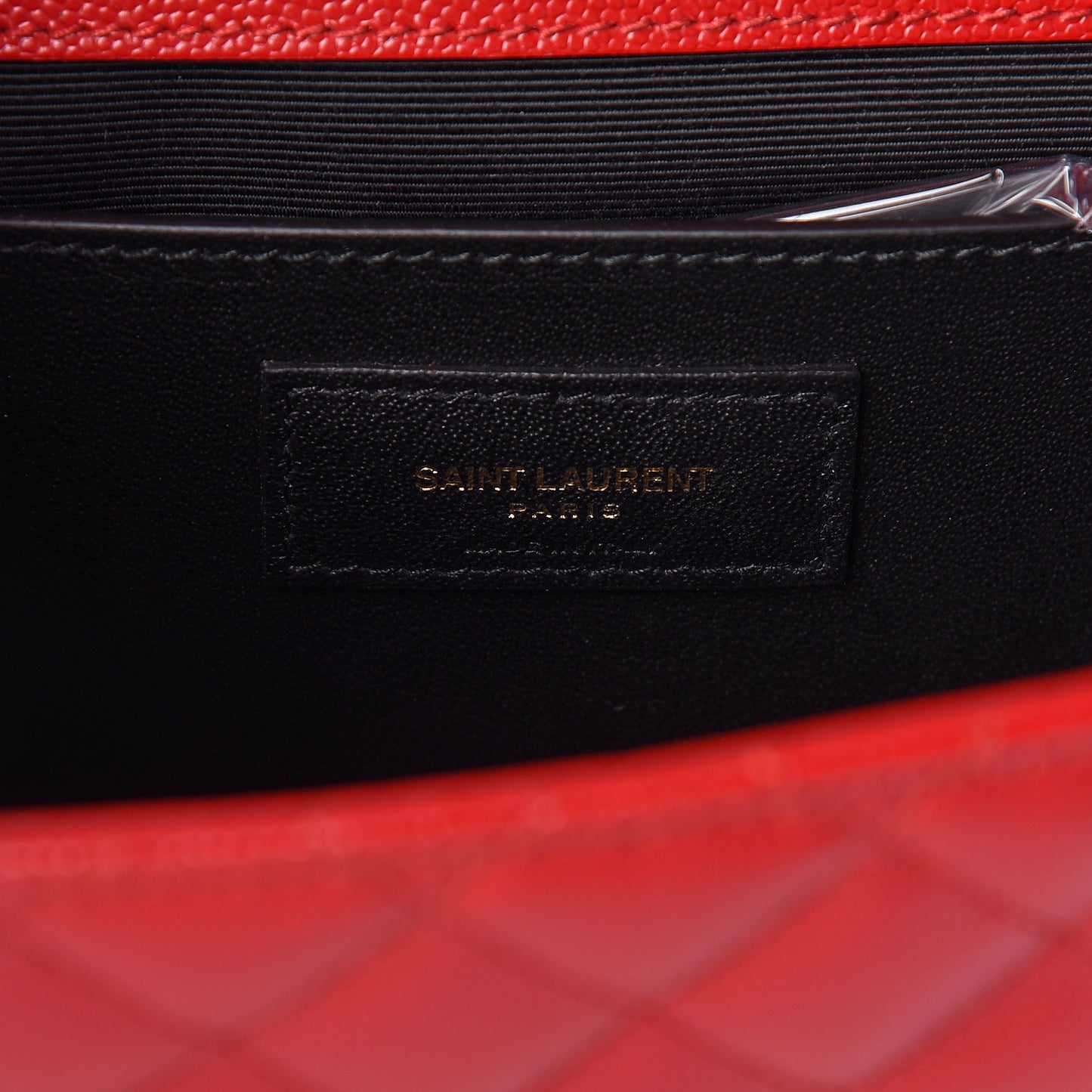 Grain De Poudre Textured Mixed Matelasse Triquilt Medium Monogram Satchel New Red