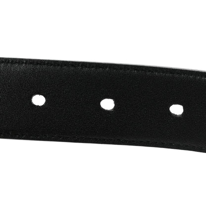 Saint Laurent Lambskin Monogram Cassandre Square Buckle Belt 85 34 Black 4 of 7