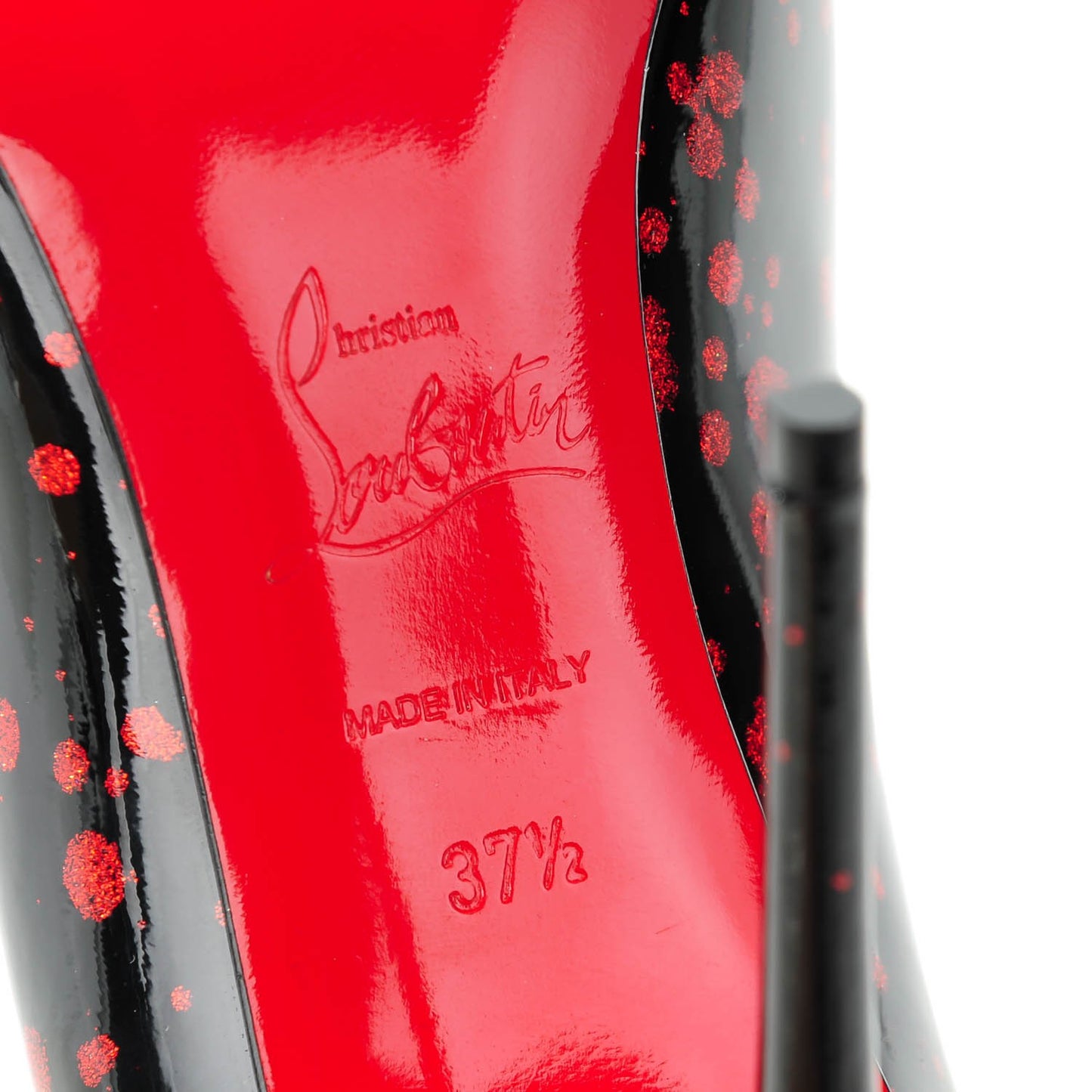 Patent Pollock Pigalle Follies 100 Pumps 37.5 Black Red