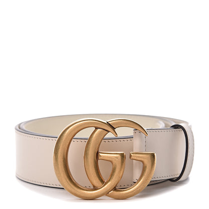 Gucci Calfskin Double G 40mm Belt 80 32 Mystic White 1 of 6
