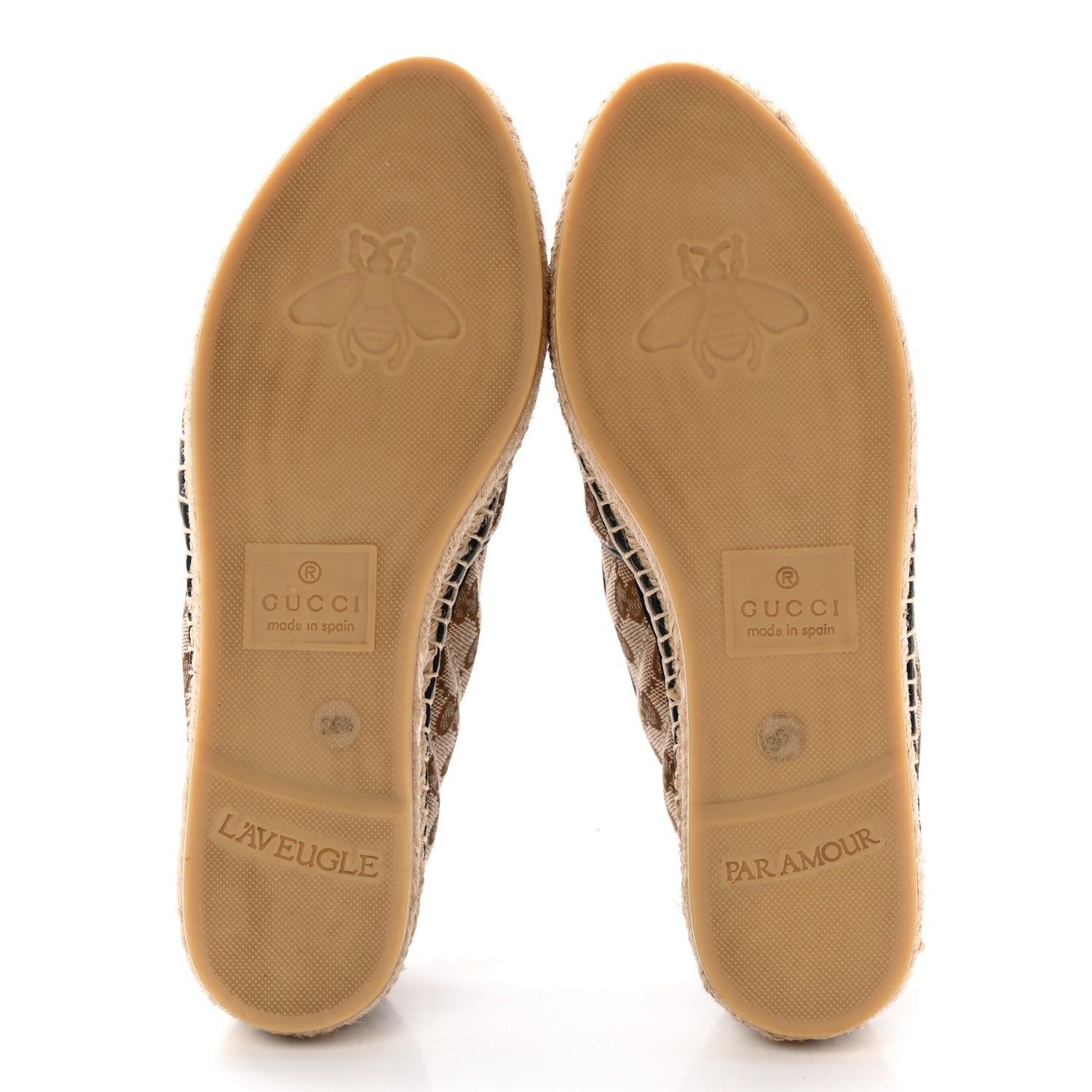 Gucci Monogram Matelasse Diagonal GG Marmont Espadrilles 36.5 Beige Ebony Black 5 of 12
