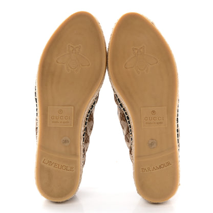 Gucci Monogram Matelasse Diagonal GG Marmont Espadrilles 36.5 Beige Ebony Black 5 of 12