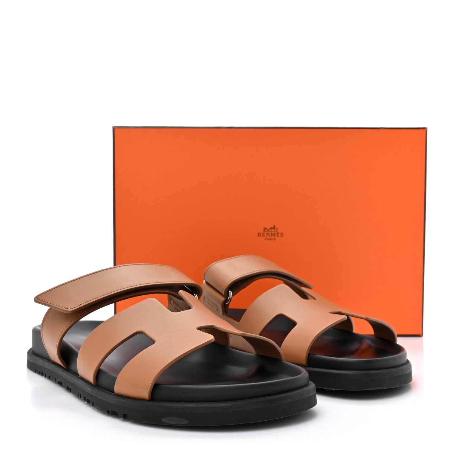 Hermes Calfskin Womens Chypre Sandals 38.5 Naturel 11 of 11