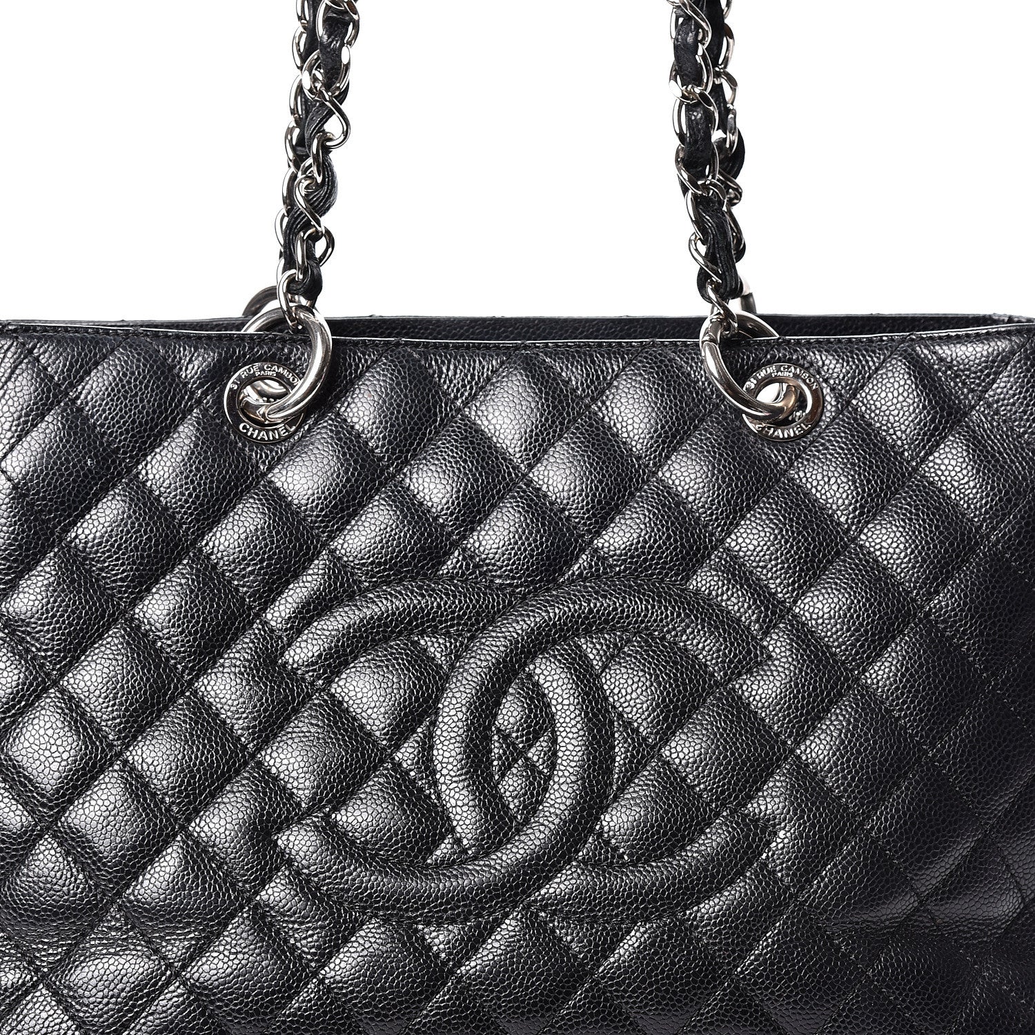 Chanel Caviar Quilted Grand Shopping Tote GST Black 7 of 9