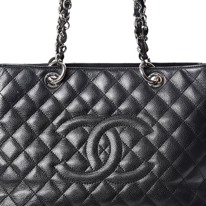 Chanel Caviar Quilted Grand Shopping Tote GST Black 7 of 9