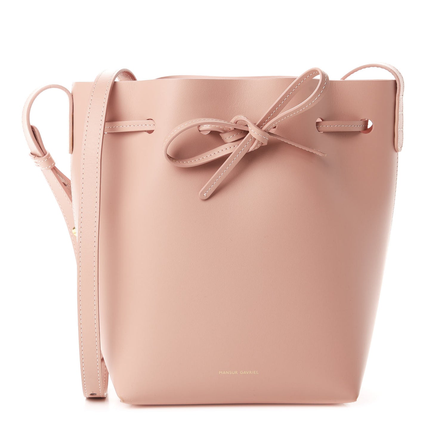 Calfskin Mini Bucket Bag Rosa