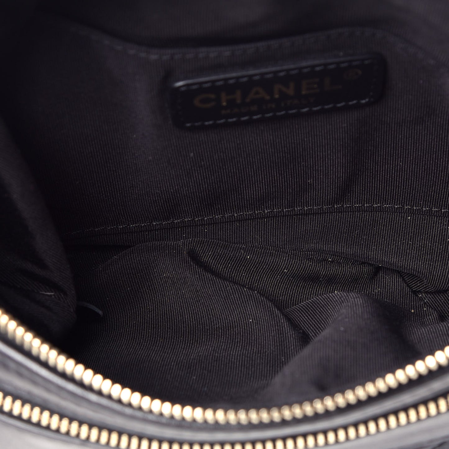 Aged Calfskin Quilted Waist Bag With Coin Purse Black