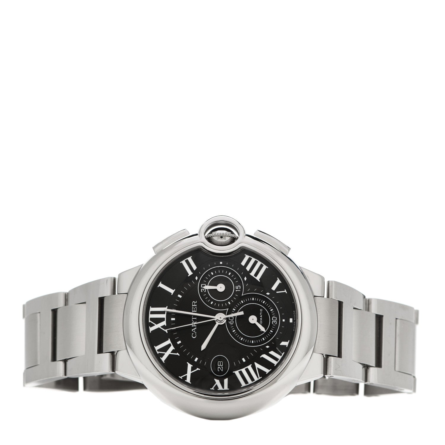 Cartier Stainless Steel 44mm Ballon Bleu De Cartier Chronograph Automatic Watch Black 2 of 5