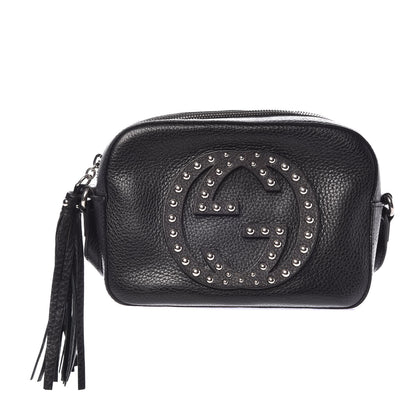 Gucci Pebbled Calfskin Studded Small Soho Disco Bag Black 1 of 7