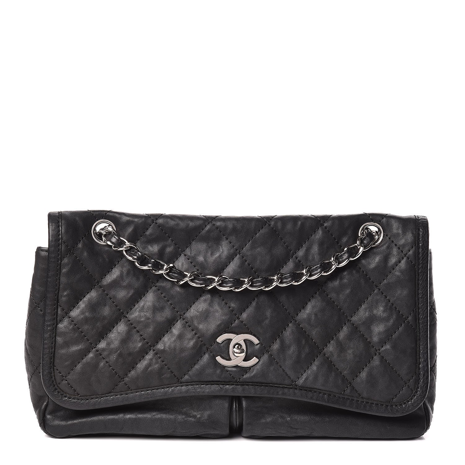 Chanel Calfskin Medium Natural Beauty Flap Black 1 of 13