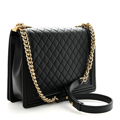 Chanel Lambskin Quilted Large Boy Flap Black 3 of 10