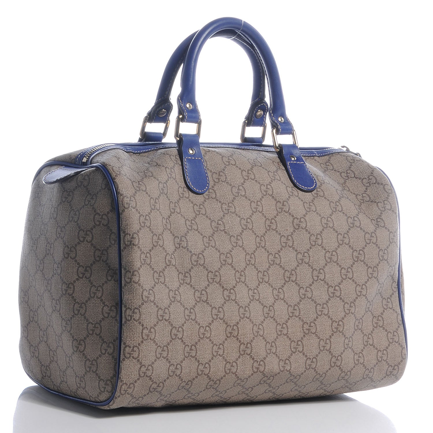 Gucci GG Plus Monogram Medium Boston USA Flag Unicef Duffle Blue 3 of 7