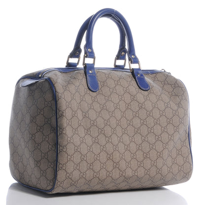 Gucci GG Plus Monogram Medium Boston USA Flag Unicef Duffle Blue 3 of 7