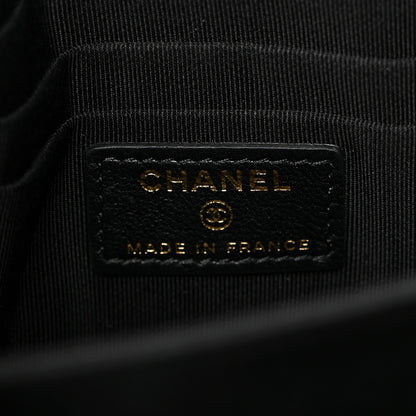Chanel Lambskin Coco Charms Quilted Pouch Bag Black 6 of 7
