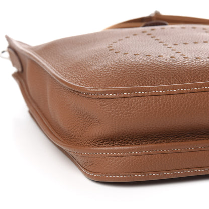 Hermes Taurillon Clemence Evelyne III PM Gold 8 of 10