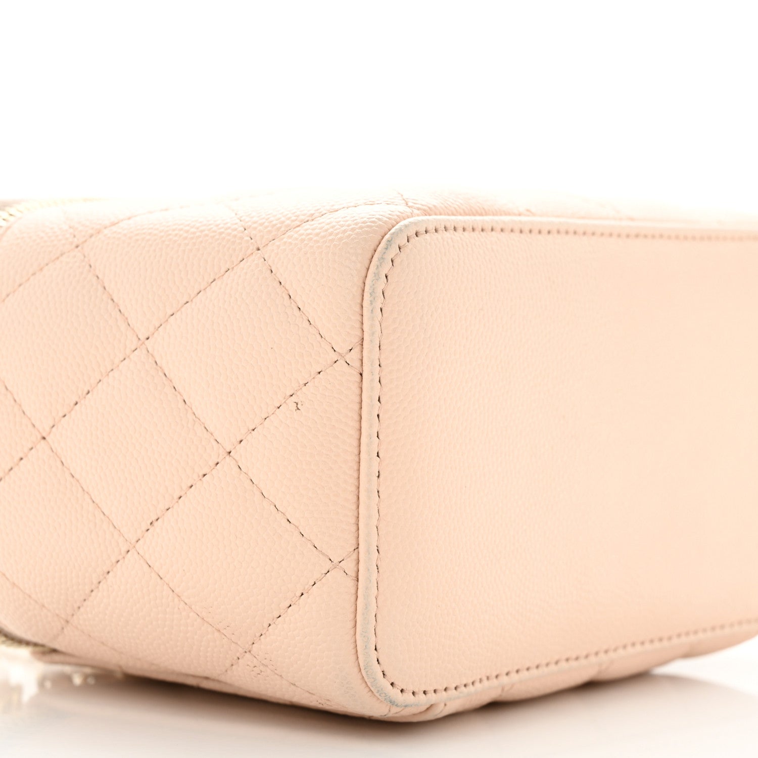 Chanel Caviar Quilted Small Vanity Case With Chain Light Beige 9 of 13