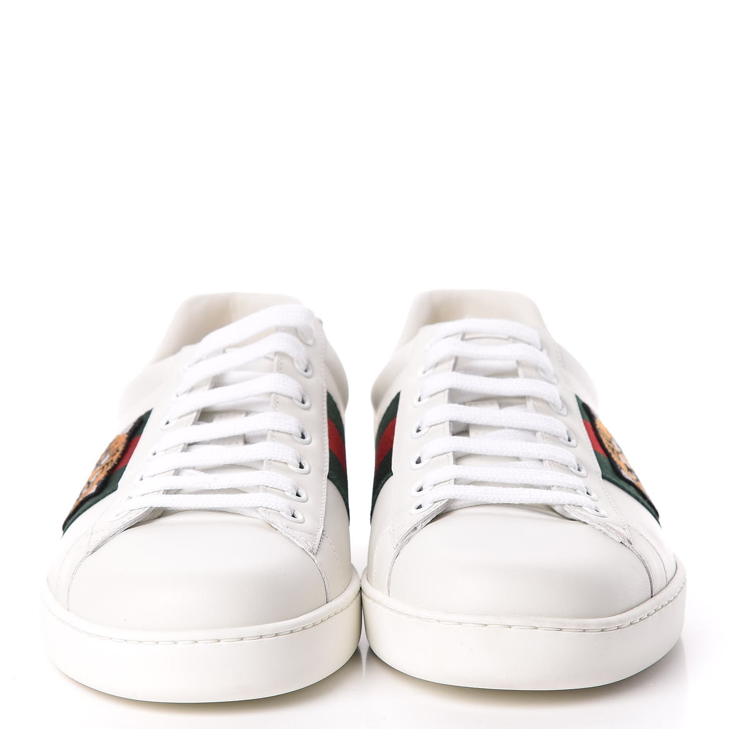 Calfskin Ayers Web Tiger Embroidered Mens Ace Sneakers 9.5 White Green Red