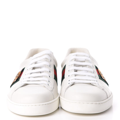 Gucci Calfskin Ayers Web Tiger Embroidered Mens Ace Sneakers 9.5 White Green Red 2 of 12
