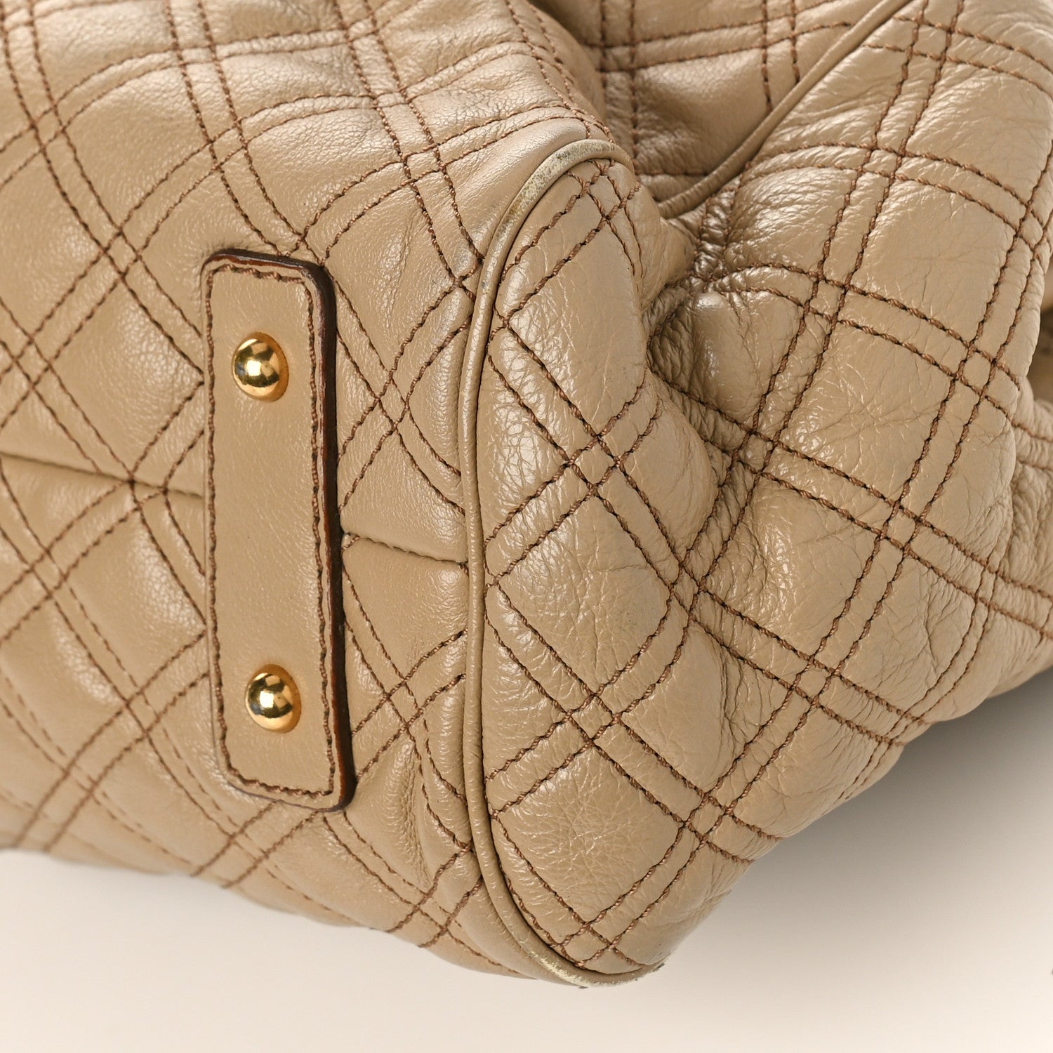 Marc Jacobs Calfskin Quilted Stam Camel 8 of 15