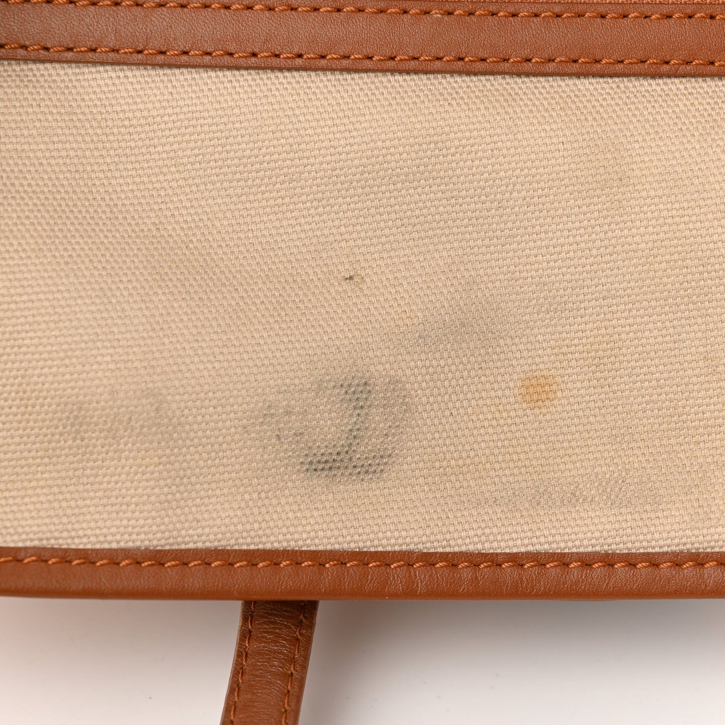 Visetos Dog Bone Striped Shopper Tote Cognac