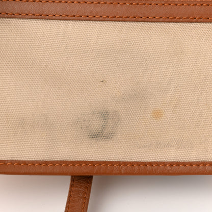 MCM Visetos Dog Bone Striped Shopper Tote Cognac 11 of 15