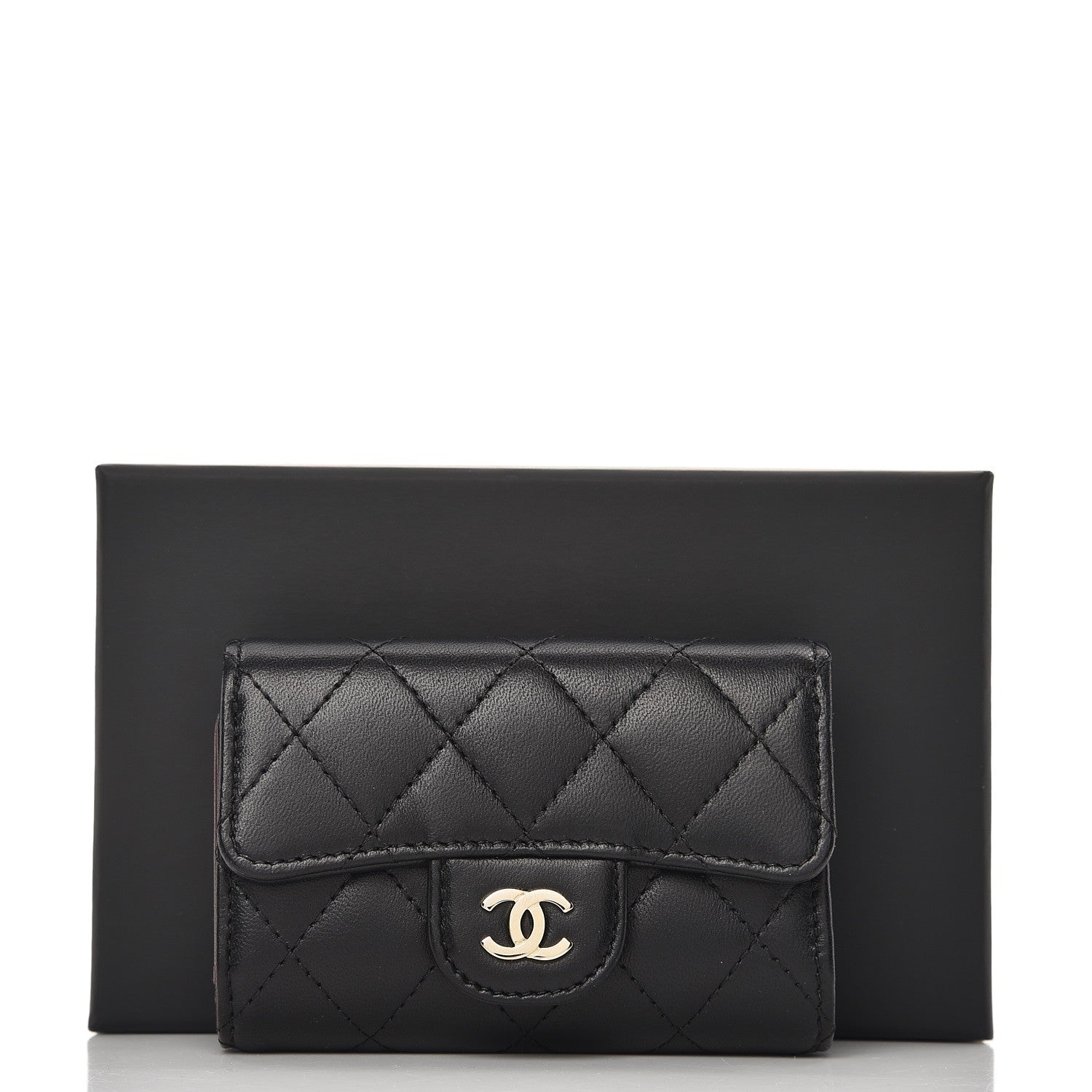 Chanel Lambskin Quilted 4 Key Holder Black 9 of 9