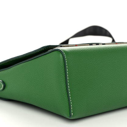 Burberry Grainy Calfskin Vintage Check Note Crossbody Bag Ivy Green 9 of 10