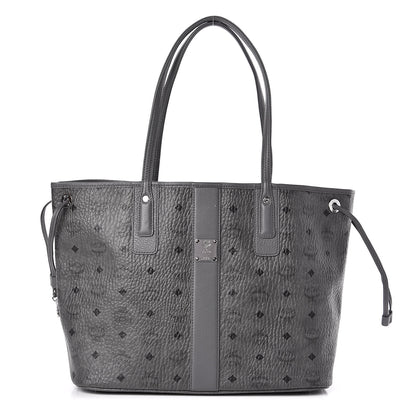 MCM Visetos Medium Liz Reversible Shopper Tote Phantom Grey 4 of 16