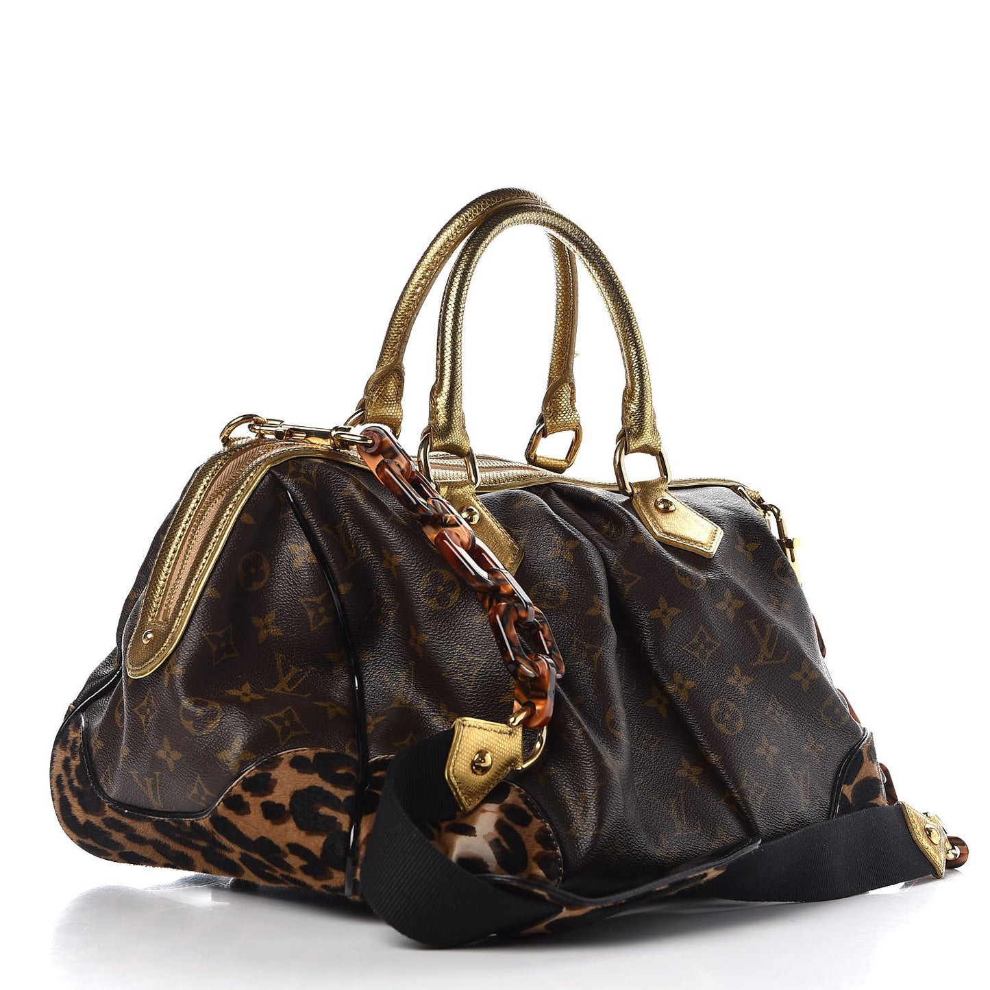 Monogram Leopard Stephen Bag