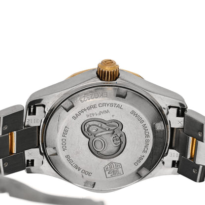 Tag Heuer Stainless Steel 18K Yellow Gold Mother of Pearl 27mm Aquaracer Quartz Watch WAF1424 4 of 4