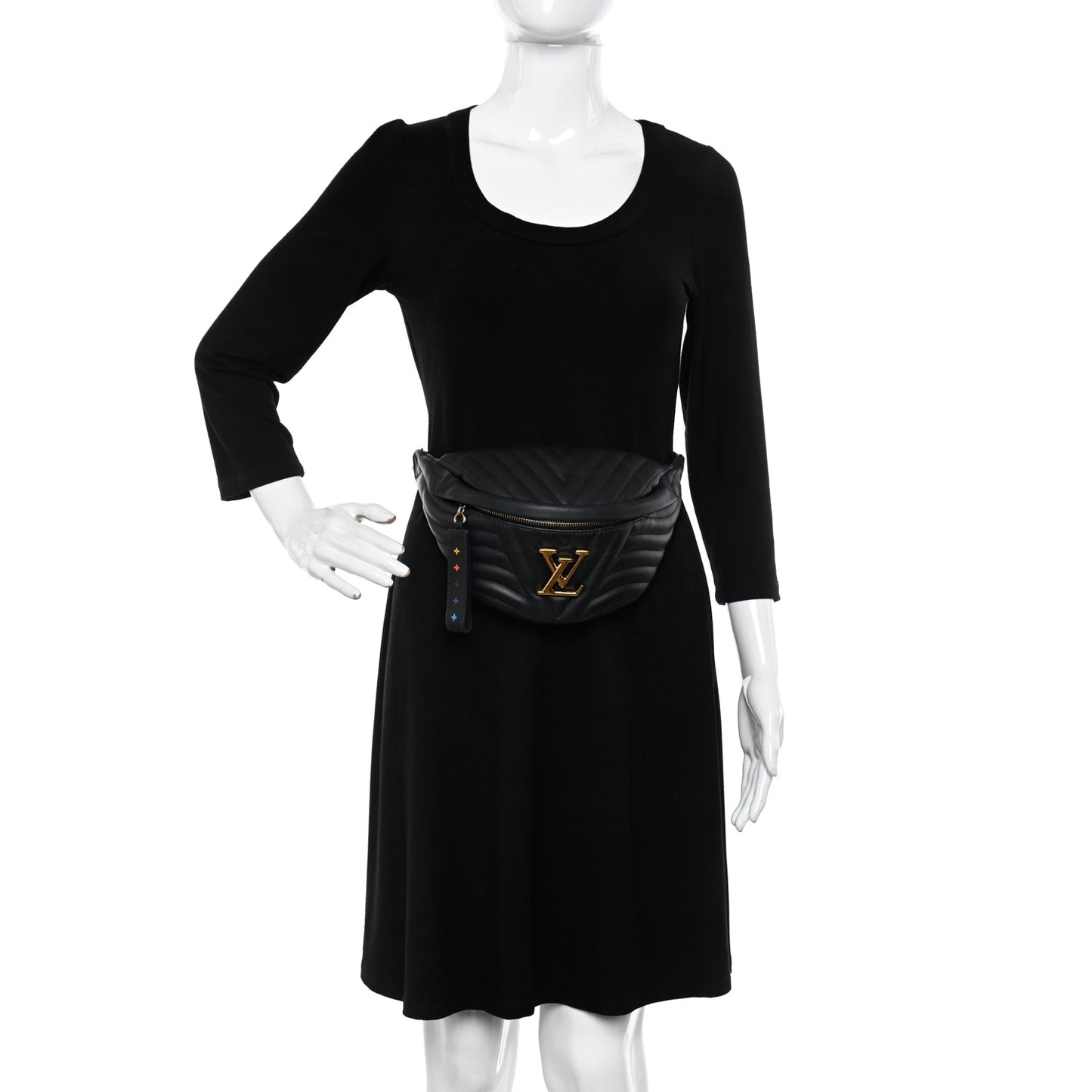 Calfskin Quilted New Wave Bumbag Black