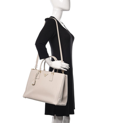 Prada Saffiano Large Galleria Double Zip Tote Talco 2 of 10