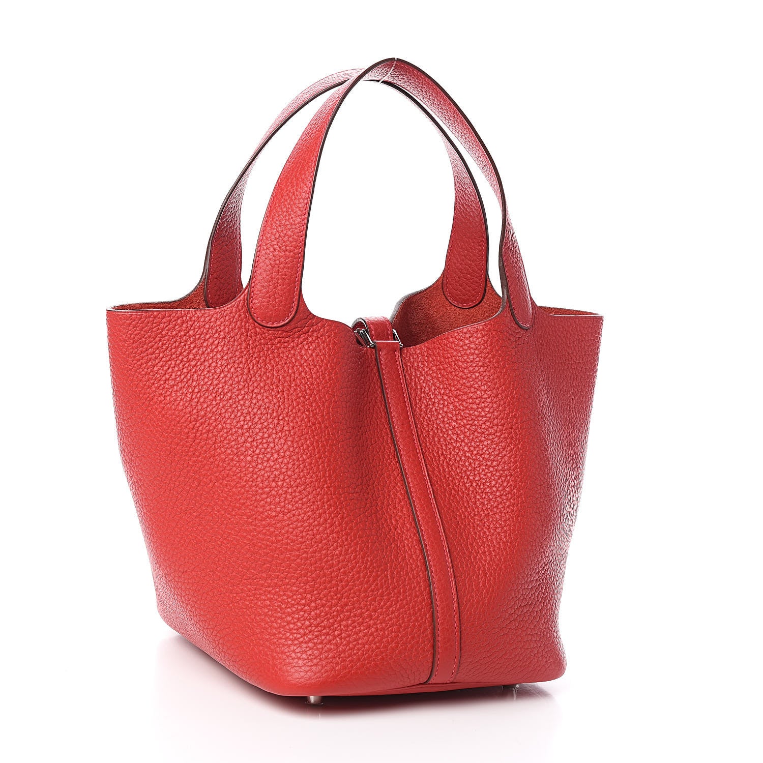 Hermes Taurillon Clemence Picotin Lock 22 MM Rouge Casaque 3 of 12