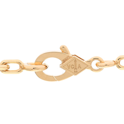 Van Cleef & Arpels 18K Yellow Gold Carnelian 10 Motifs Vintage Alhambra Necklace 4 of 6