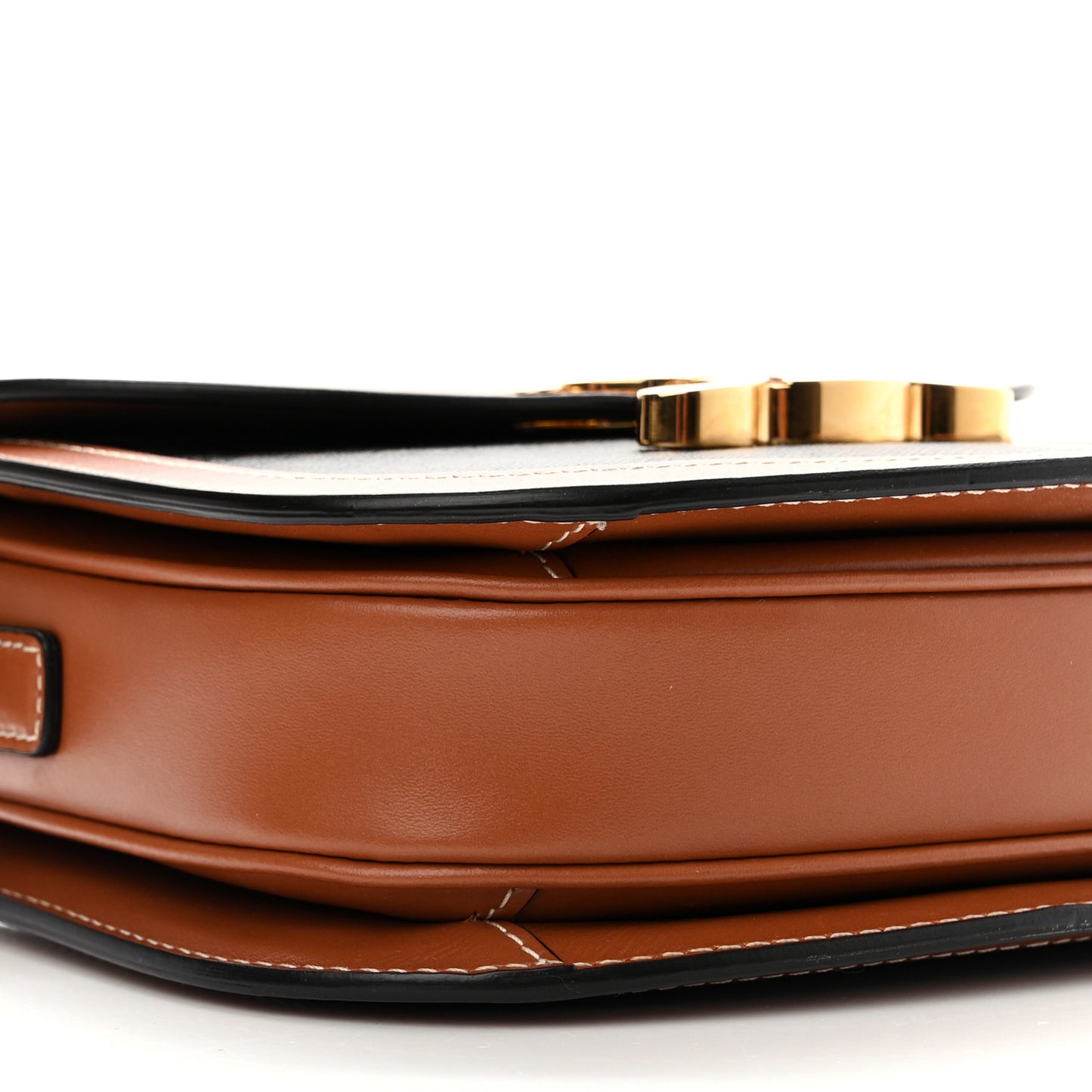 Canvas Calfskin Triomphe Teen Besace Tan